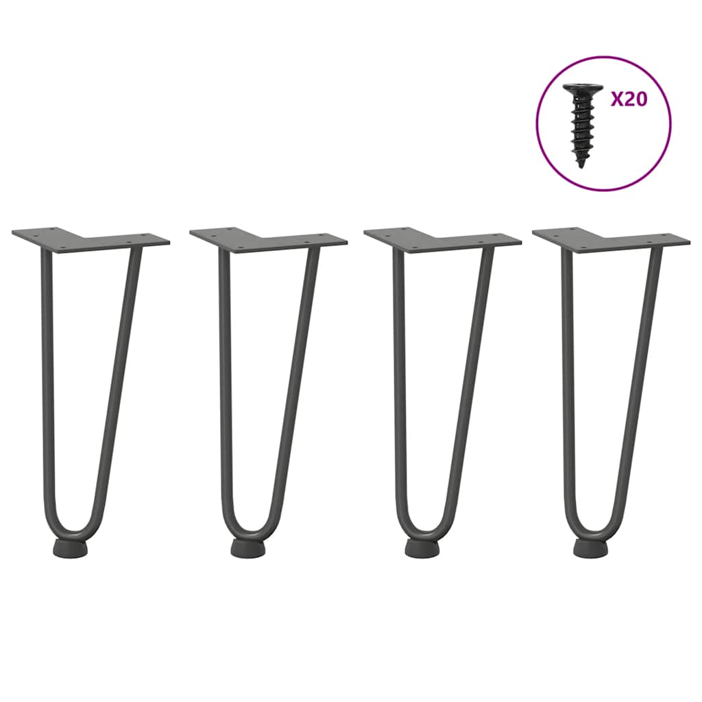 Hairpin Legs For Coffee Table 4 Pcs Solid Steel