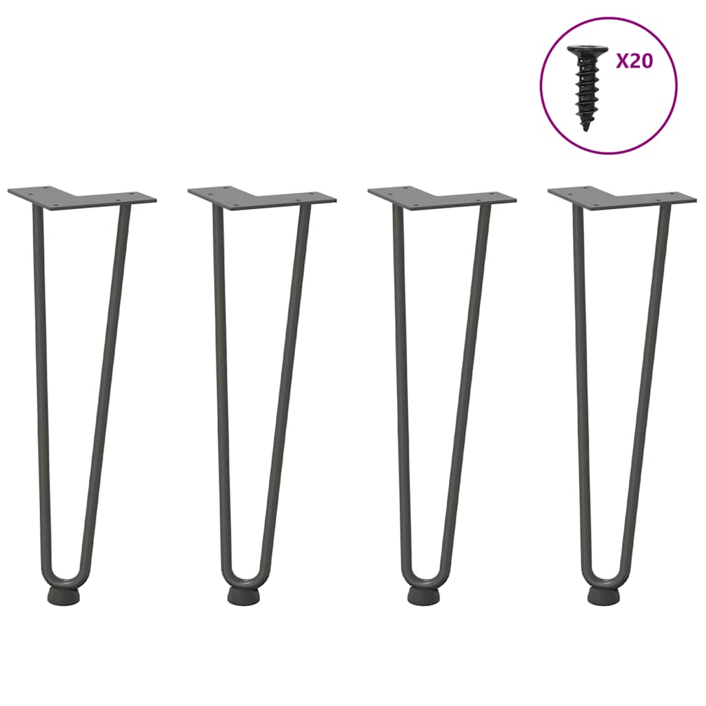 Hairpin Legs For Coffee Table 4 Pcs Solid Steel