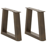 Dining Table Legs V-Shape 2 Pcs Steel