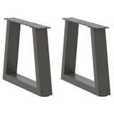 Dining Table Legs V-Shape 2 Pcs Steel