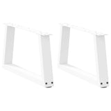 Dining Table Legs V-Shape 2 Pcs Steel