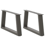 Dining Table Legs V-Shape 2 Pcs Steel