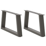 Dining Table Legs V-Shape 2 Pcs Steel