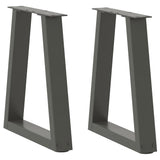Dining Table Legs V-Shape 2 Pcs Steel