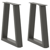 Dining Table Legs V-Shape 2 Pcs Steel