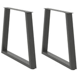Dining Table Legs V-Shape 2 Pcs Steel