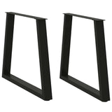 Dining Table Legs V-Shape 2 Pcs Steel