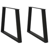 Dining Table Legs V-Shape 2 Pcs Steel