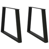 Dining Table Legs V-Shape 2 Pcs Steel