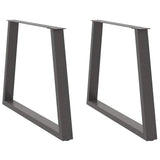 Dining Table Legs V-Shape 2 Pcs Steel