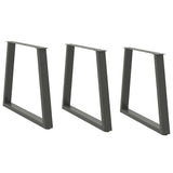 Dining Table Legs V-Shape 2 Pcs Steel