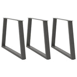 Dining Table Legs V-Shape 2 Pcs Steel