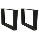 Coffee Table Legs V-Shape 2 Pcs Steel