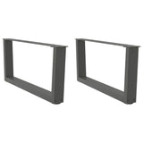 Coffee Table Legs V-Shape 2 Pcs Steel