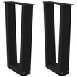 Coffee Table Legs V-Shape 2 Pcs Steel