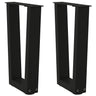 Coffee Table Legs V-Shape 2 Pcs Steel