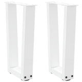 Coffee Table Legs V-Shape 2 Pcs Steel