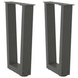 Coffee Table Legs V-Shape 2 Pcs Steel