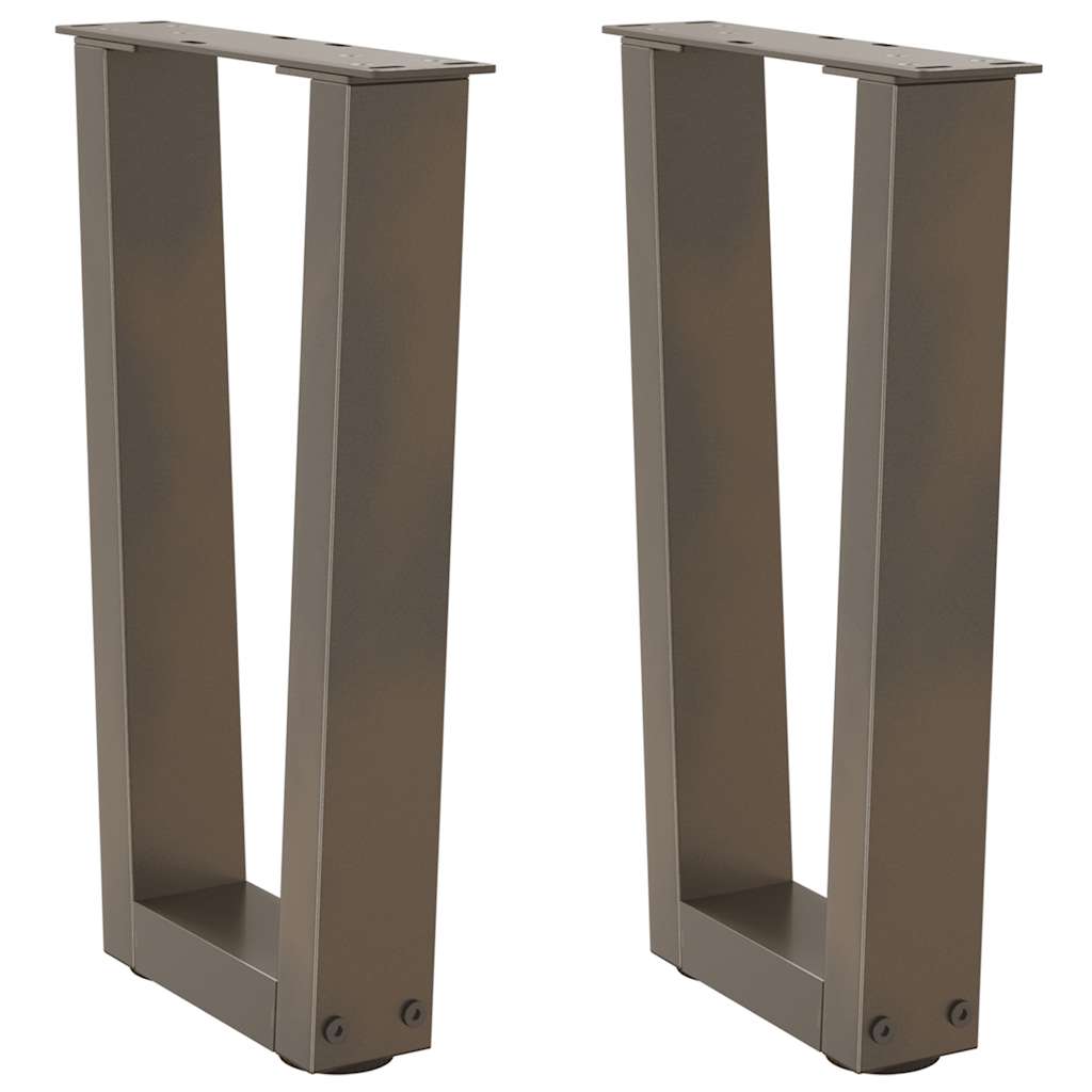 Coffee Table Legs V-Shape 2 Pcs Steel