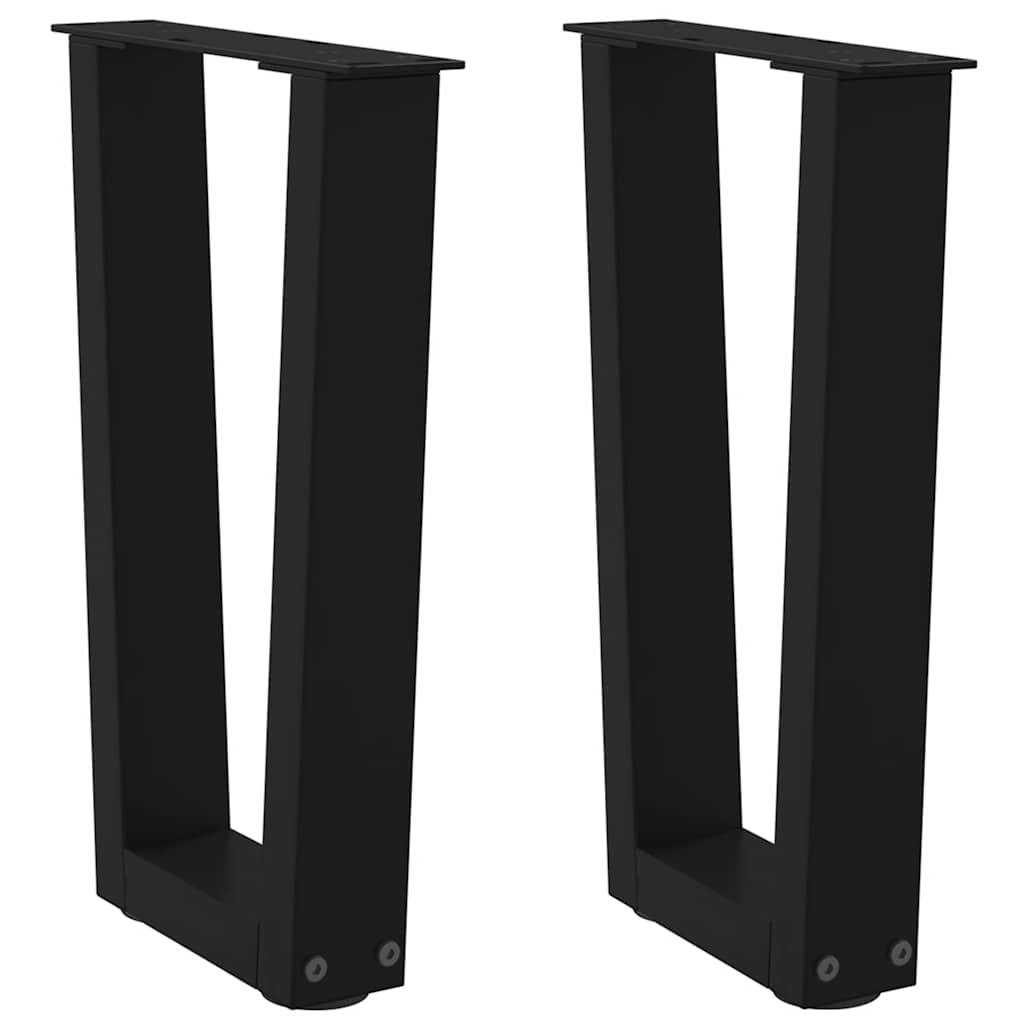 Coffee Table Legs V-Shape 2 Pcs Steel