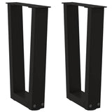Coffee Table Legs V-Shape 2 Pcs Steel