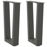 Coffee Table Legs V-Shape 2 Pcs Steel