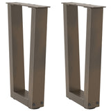 Coffee Table Legs V-Shape 2 Pcs Steel