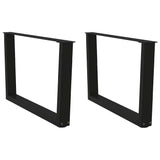 Coffee Table Legs V-Shape 2 Pcs Steel