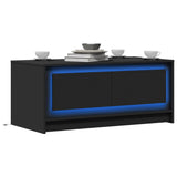 Coffee Table With Led Lights Engineered Wood