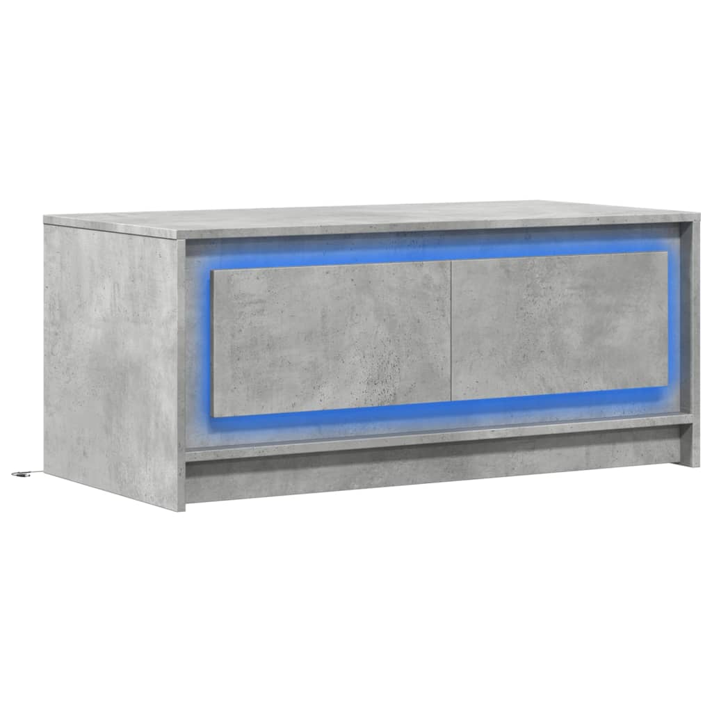 Coffee Table With Led Lights Engineered Wood