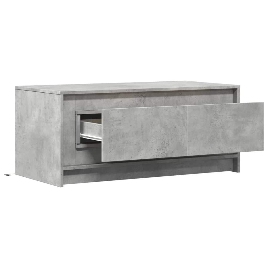 Coffee Table With Led Lights Engineered Wood