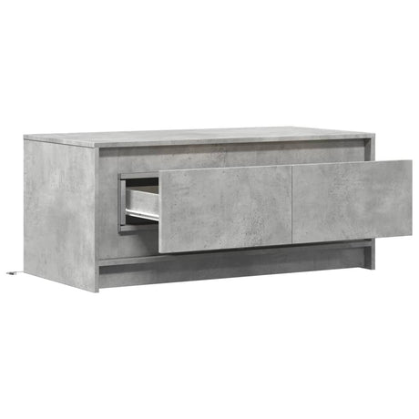 Coffee Table With Led Lights Engineered Wood