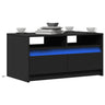 Coffee Table With Led Lights Engineered Wood