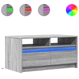 Coffee Table With Led Lights Engineered Wood