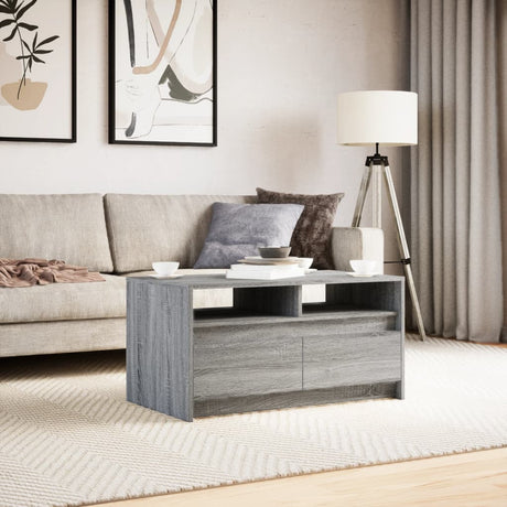 Coffee Table With Led Lights Engineered Wood