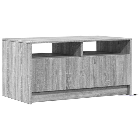 Coffee Table With Led Lights Engineered Wood