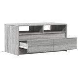 Coffee Table With Led Lights Engineered Wood