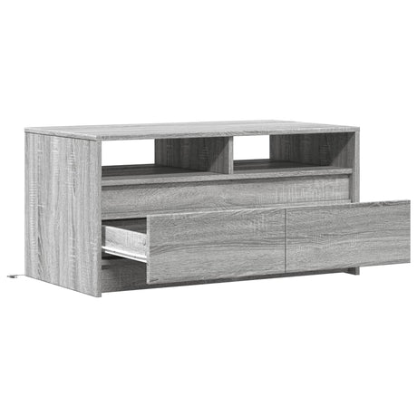 Coffee Table With Led Lights Engineered Wood
