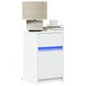 Bedside Cabinets With Led Lights 2 Pcs Engineered Wood