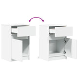 Bedside Cabinets With Led Lights 2 Pcs Engineered Wood