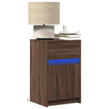Bedside Cabinets With Led Lights 2 Pcs Engineered Wood