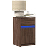 Bedside Cabinets With Led Lights 2 Pcs Engineered Wood
