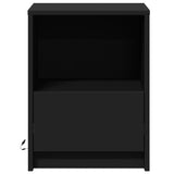 Bedside Cabinet With Led Lights Engineered Wood
