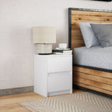 Bedside Cabinet With Led Lights Engineered Wood