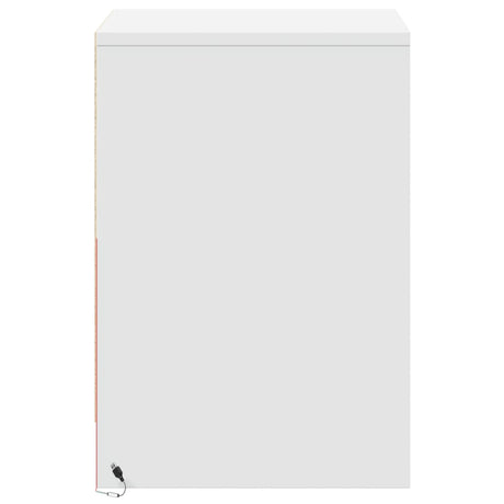 Bedside Cabinet With Led Lights Engineered Wood