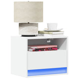 Wall-Mounted Bedside Cabinets With Led Lights 2 Pcs