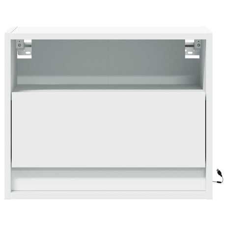 Wall-Mounted Bedside Cabinets With Led Lights 2 Pcs