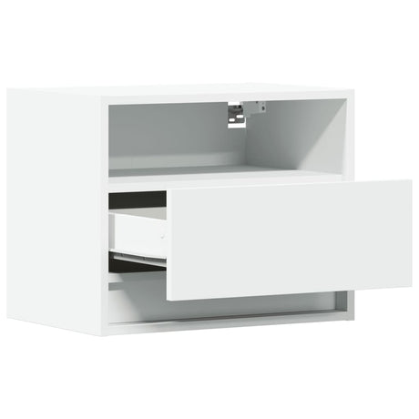 Wall-Mounted Bedside Cabinets With Led Lights 2 Pcs
