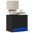Wall-Mounted Bedside Cabinet With Led Lights