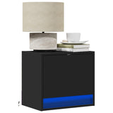 Wall-Mounted Bedside Cabinet With Led Lights